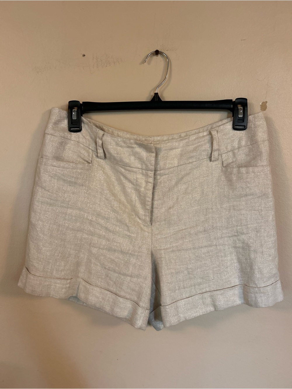 Apt. 9 Tailored Linen-Blend Shorts in Cream